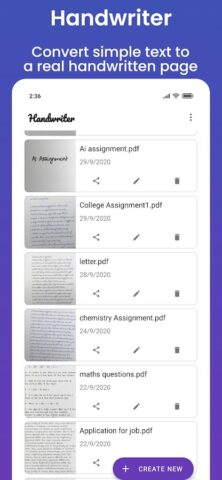 Handwriter: text to assignment для Android — скриншот 2