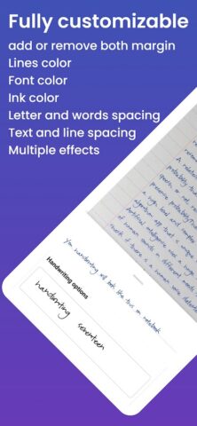 Handwriter: text to assignment для Android — скриншот 4
