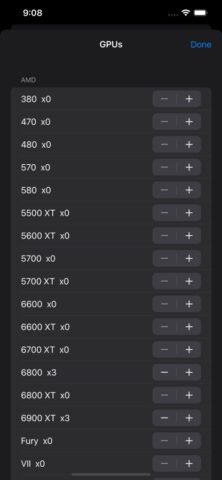 Hashrate: Mining calculator для iOS — скриншот 3