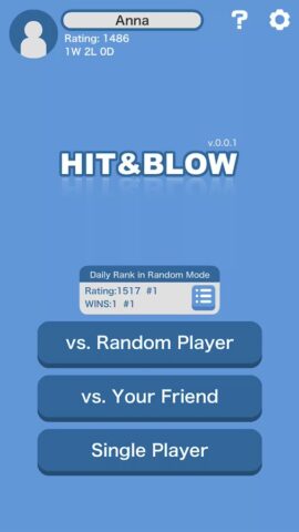 Hit＆Blow Online (Bulls & Cows) для Android — скриншот 3