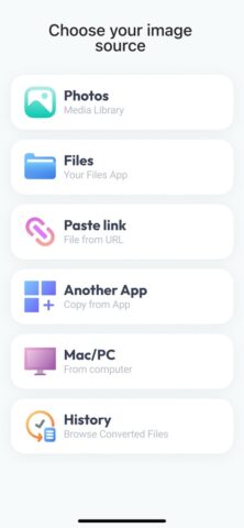 Конвертер фото в JPEG PNG HEIC для iOS — скриншот 1