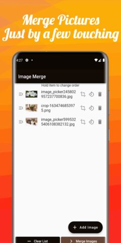 Слияние изображения для Android — скриншот 1