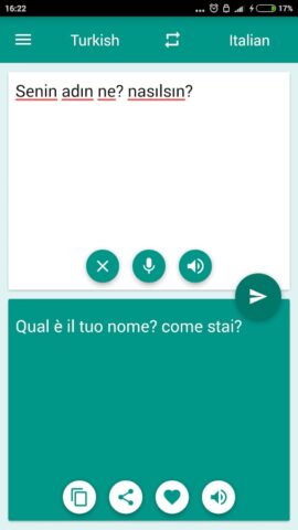 Italian-Turkish Translator для Android — скриншот 1