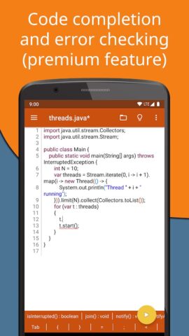 Jvdroid — IDE for Java для Android — скриншот 4