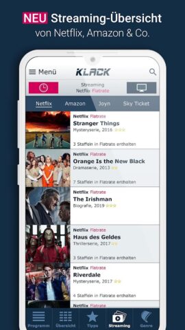 KLACK Fernseh- & TV-Programm для Android — скриншот 5