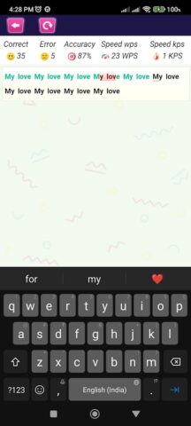 Keypad Typing Practice :Master для Android — скриншот 5