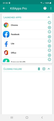 Killapps — Close Running Apps для Android — скриншот 2
