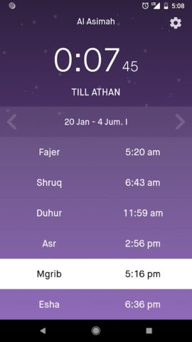 Kuwait Prayer Times для Android — скриншот 2
