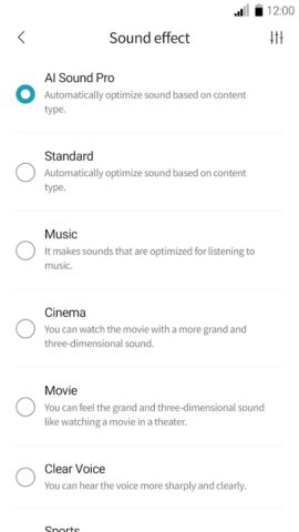 LG Soundbar для Android — скриншот 4
