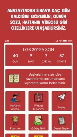 LGS Sayaç ve Widget для Android — скриншот 1