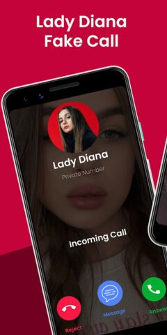 Lady Diana Fake Call & Chat для Android — скриншот 1