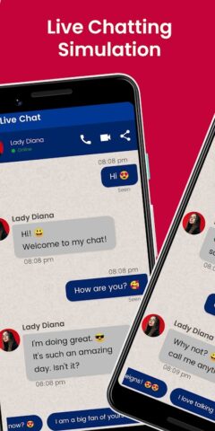 Lady Diana Fake Call & Chat для Android — скриншот 3