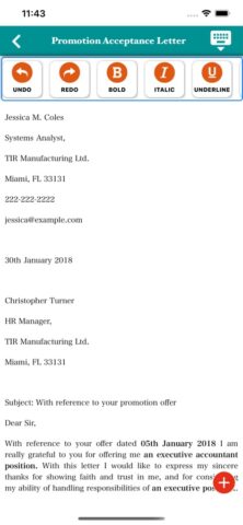 Letter Templates для iOS — скриншот 3