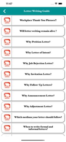 Letter Templates для iOS — скриншот 5