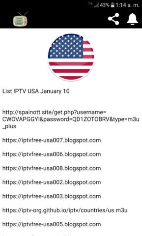 Listas IPTV 3070 для Android — скриншот 4