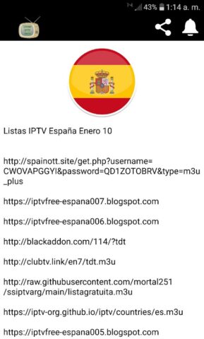 Listas IPTV 3070 для Android — скриншот 5