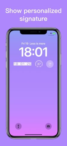 экране блокировки Часы -виджет для iOS — скриншот 2