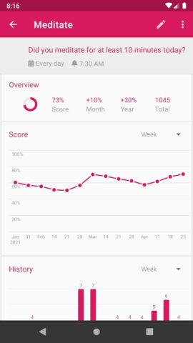 Трекер привычек Loop — скриншот 2
