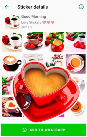 Стикеры любовь для WhatsApp для Android — скриншот 5
