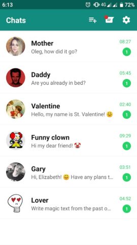 Love Story Chat: чат переписки для Android — скриншот 1