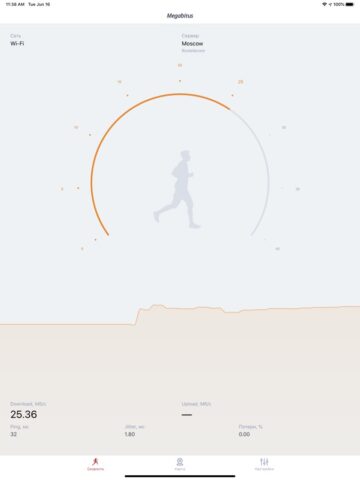 Мегабитус: тест скорости для iOS — скриншот 1