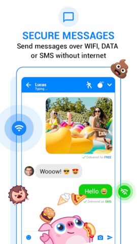 Messenger SMS — Text messages для Android — скриншот 1