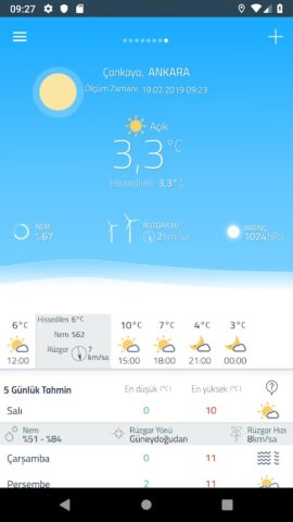 Meteoroloji Hava Durumu для Android — скриншот 1