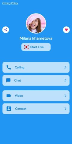 Milana Khametova call & chat для Android — скриншот 1
