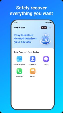 MobiSaver: Data&Photo Recovery — скриншот 1