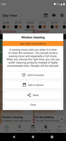 Moon Calendar — Moony для Android — скриншот 2