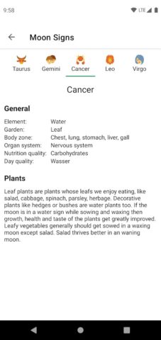 Moon Calendar — Moony для Android — скриншот 4