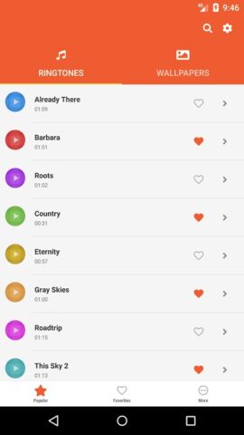Музыкальные рингтоны и звуки для Android — скриншот 1