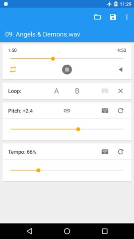 Music Speed Changer (Classic) для Android — скриншот 1