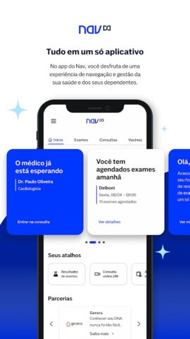 Nav Dasa: Exames e Consultas для Android — скриншот 1