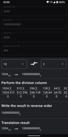 NumSys для Android — скриншот 2