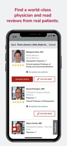 Ohio State MyHealth для iOS — скриншот 4
