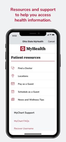 Ohio State MyHealth для iOS — скриншот 5