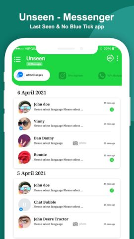 Onlog For Deleted Messages для Android — скриншот 1