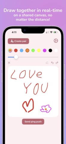Paint Love — виджет для пар для iOS — скриншот 2