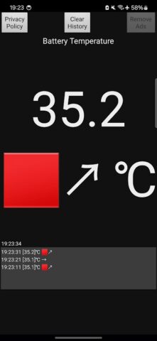 температура батареи (℃) для Android — скриншот 2