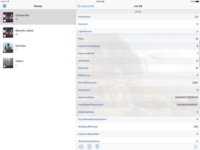Photo Metadata Viewer для iOS — скриншот 3