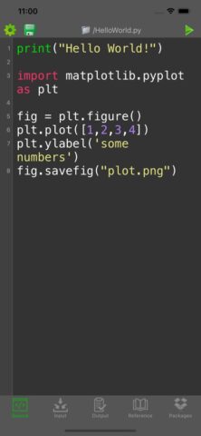 Python Programming Interpreter для iOS — скриншот 1
