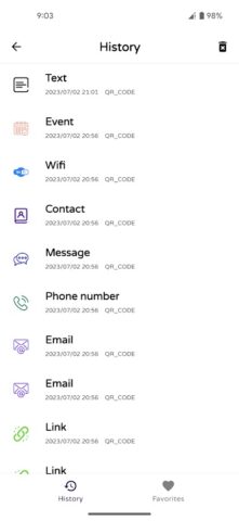 Сканер QR-кодов для Android — скриншот 2