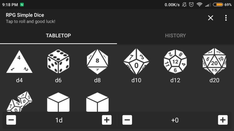 RPG Simple Dice для Android — скриншот 5