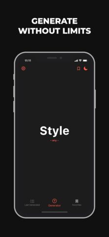 Генератор случайных слов для Android — скриншот 1