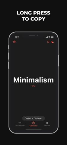 Генератор случайных слов для Android — скриншот 2