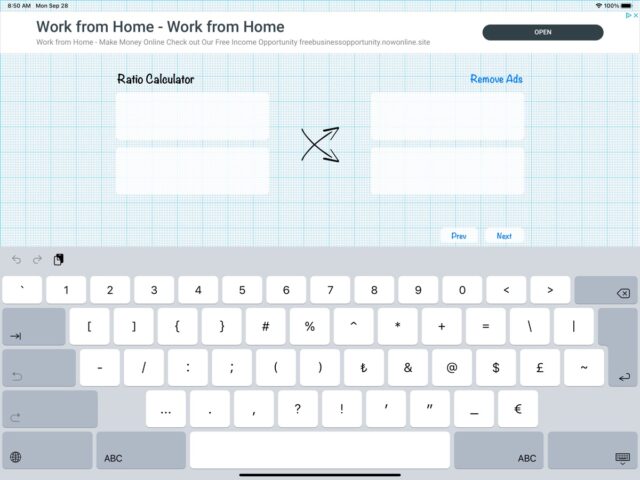 Калькулятор Пропорций для iOS — скриншот 2