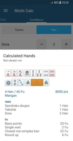 Riichi Calc — Japanese Mahjong для Android — скриншот 2