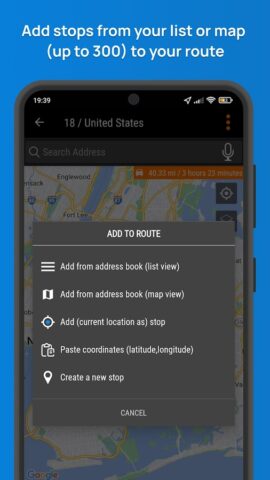Routin Планировщик маршрута для Android — скриншот 2