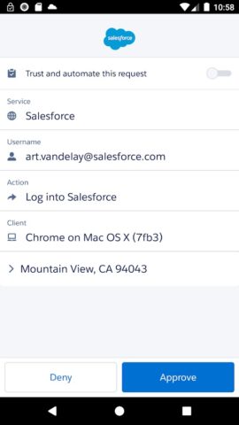Salesforce Authenticator — скриншот 5